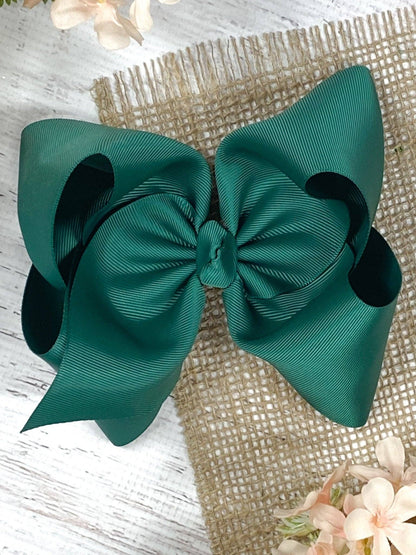 Hair Bow Texas Size Grosgrain Alligator Clip 6.5"