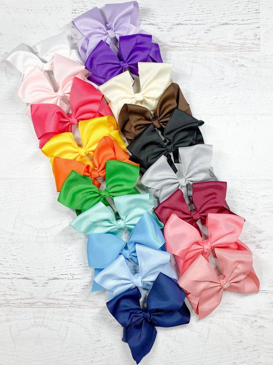 Hair Bow Texas Size Grosgrain Alligator Clip 6.5"