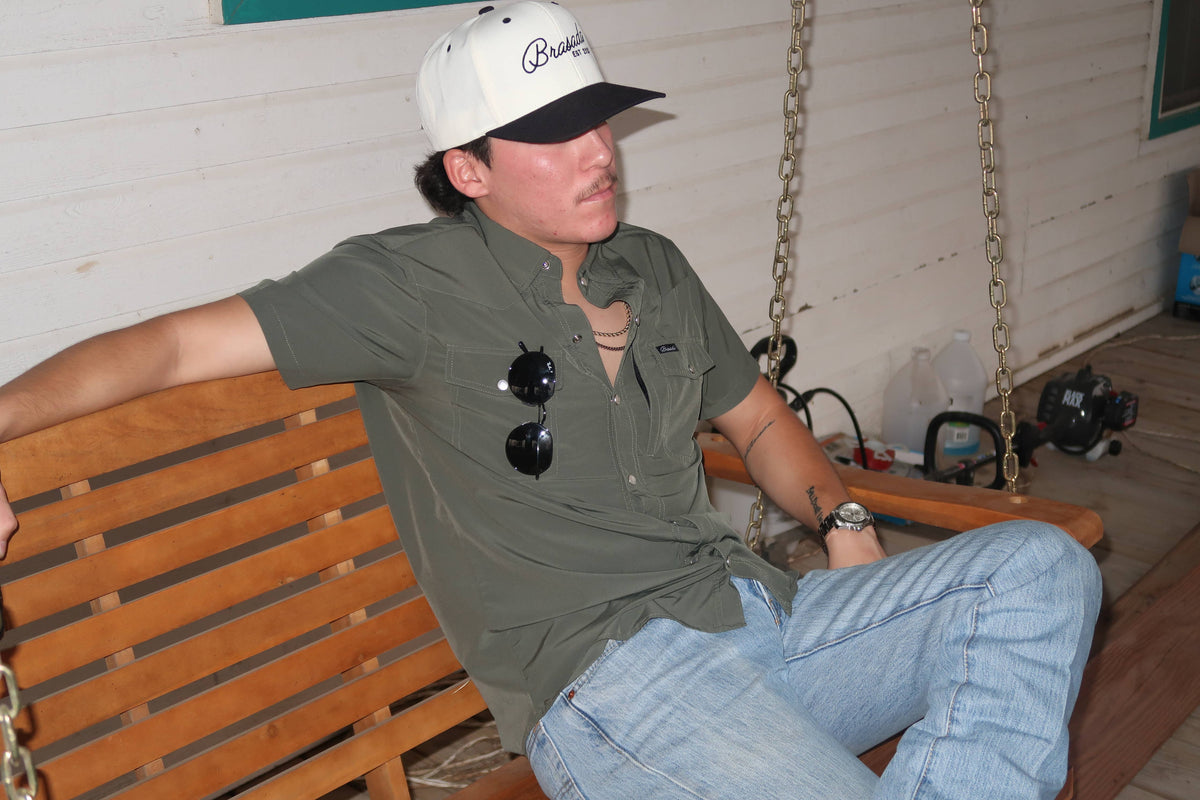 Shirt Pearl Snap Green