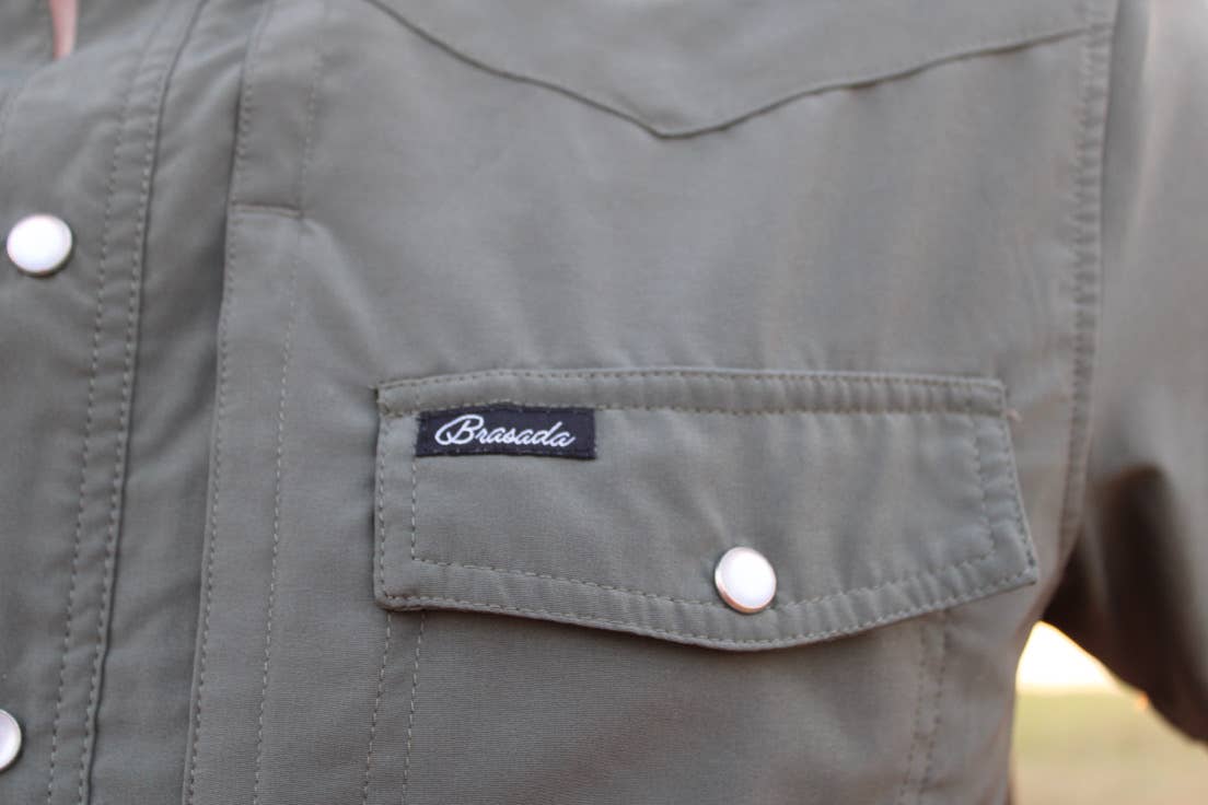 Shirt Pearl Snap Green