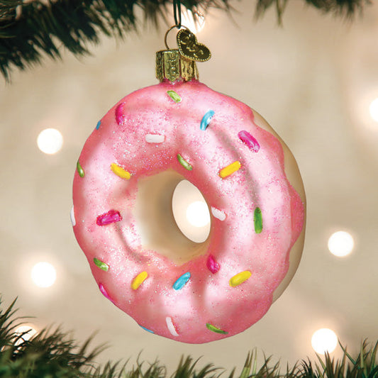 Ornament Donut Pink Sprinkles