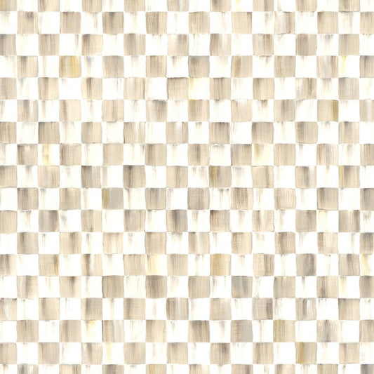 Mackenzie Childs Gift Wrap Mocha Check Set of 2