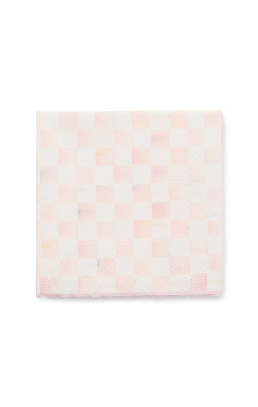 Napkins Rosy Check Paper Cocktail