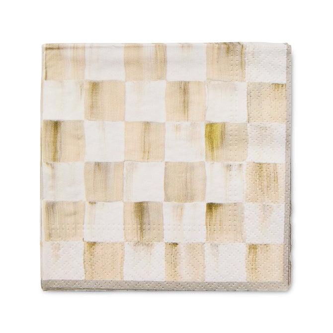 Napkins Mocha Check Paper