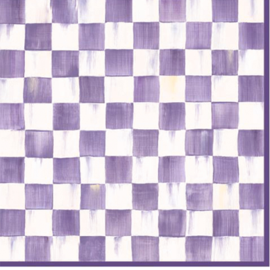 Mackenzie Childs Violet Check Napkins 