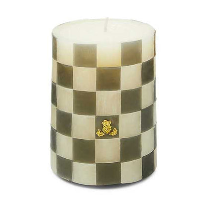 Pillar Candle Checks 4"
