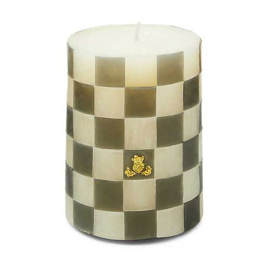 Pillar Candle Checks 4"