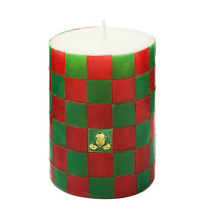 Pillar Candle Checks 4"