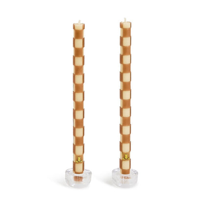 DINNER CANDLES CHECK  SET OF 2 (Various Styles)