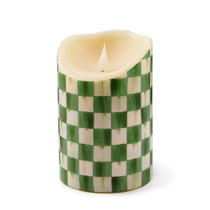 Candles Flameless Emerald Check