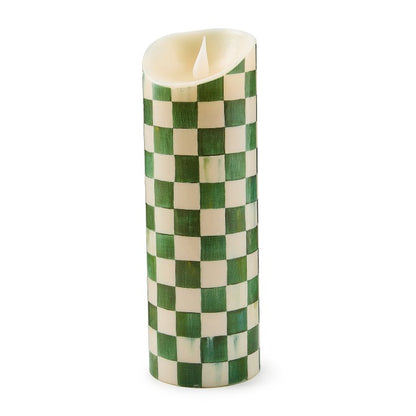Candles Flameless Emerald Check