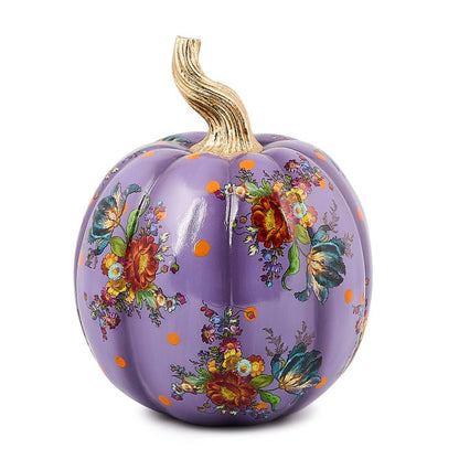 purple floral pumpkin