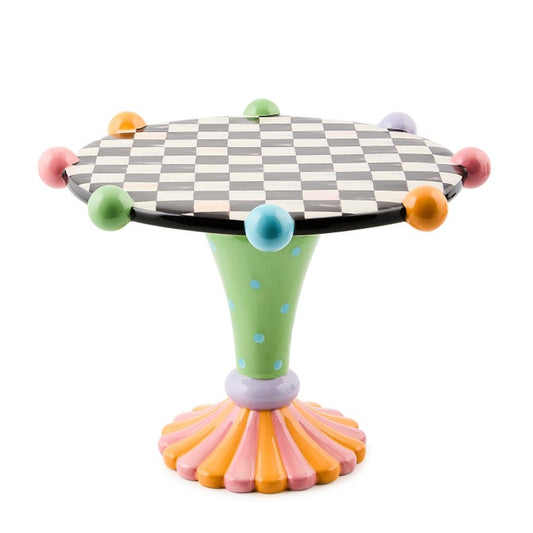 Pedestal Platter Trick or Treat Ceramic