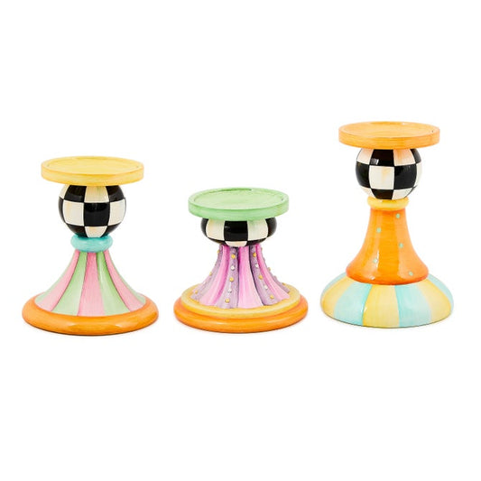 Pillar Candle Holders Trick or Treat