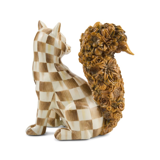 Mackenzie-Childs Fox Mocha Check Figure