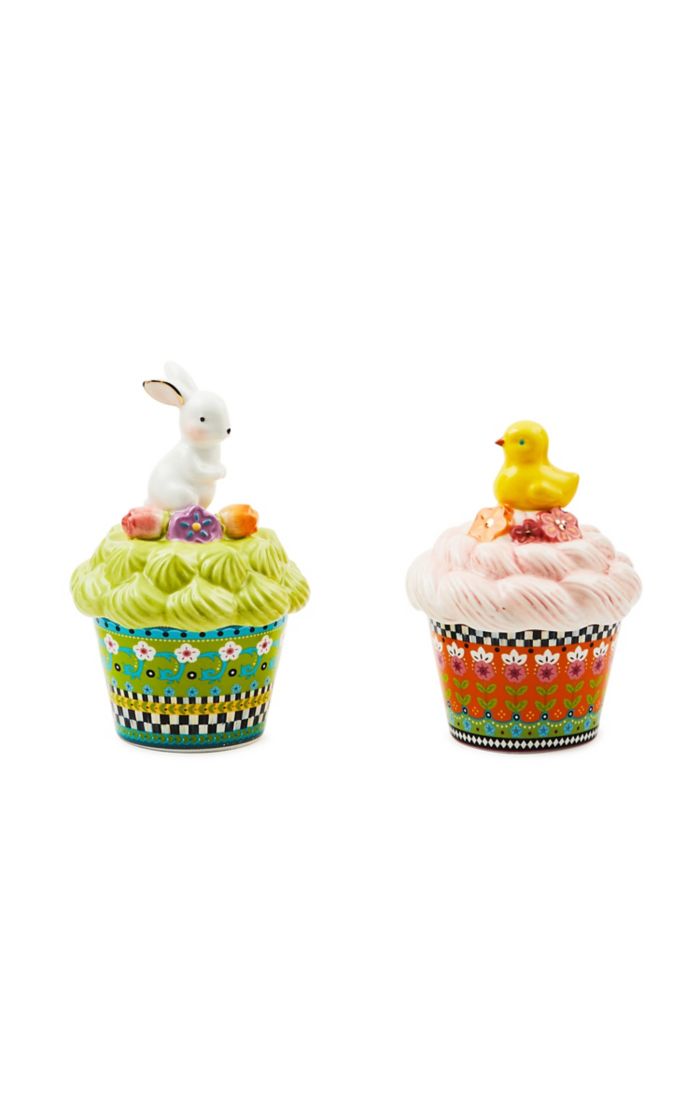 Cupcake Boxes Calico Easter Lidded