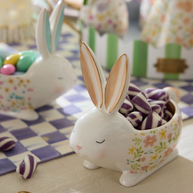 Candy Dish Posie Patch Ceramic Rabbit