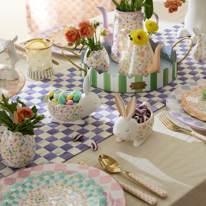 Candy Dish Posie Patch Ceramic Rabbit