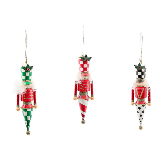 ORNAMENT CHECK IT OUT TIN NUTCRACKER