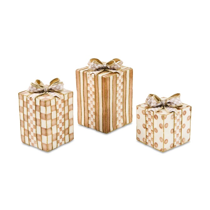 Mackenzie-Childs Gift Boxes Mocha Capiz (3 Sizes)
