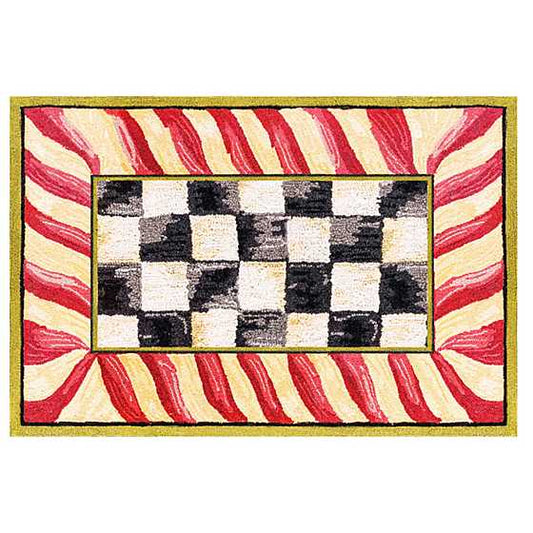 Mackenzie Childs Rug Check Washable 2x3