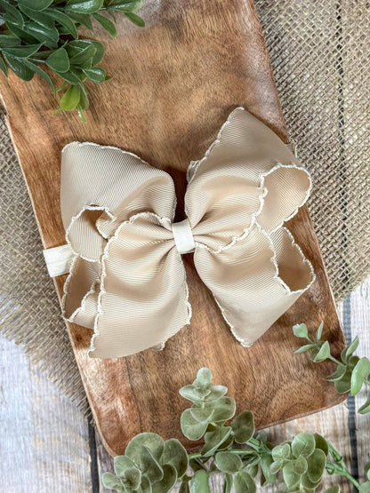 Hair Bows Classic Moonstitch Boutique Bows Girls Hair Accessories Clip or Headband
