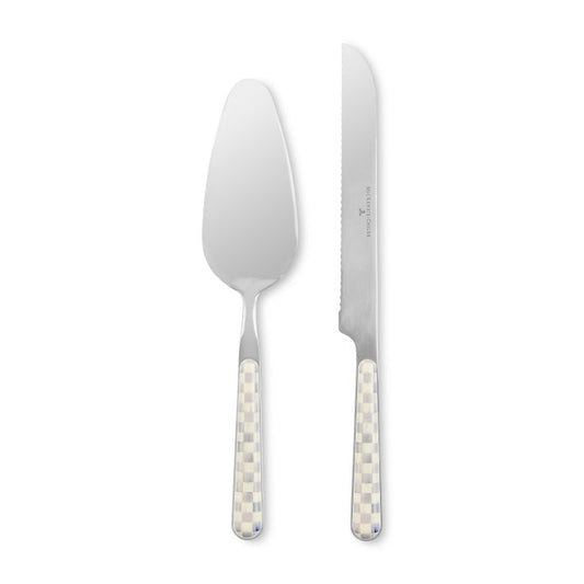 Mackenzie Childs Cake Serving Set Bistro Sterling Check