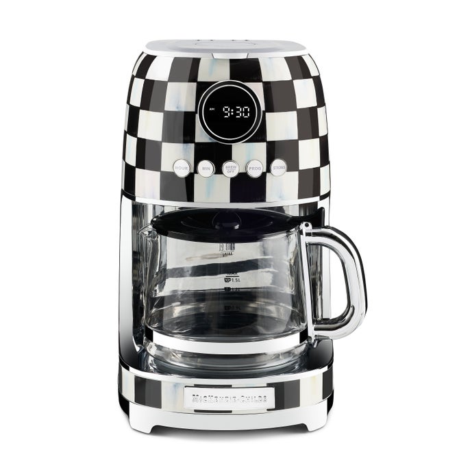 Mackenzie-Childs Drip Coffee Maker Courtly Check