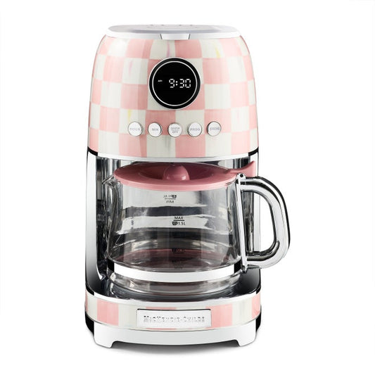 Mackenzie-Childs Drip Coffee Maker Rosy Check