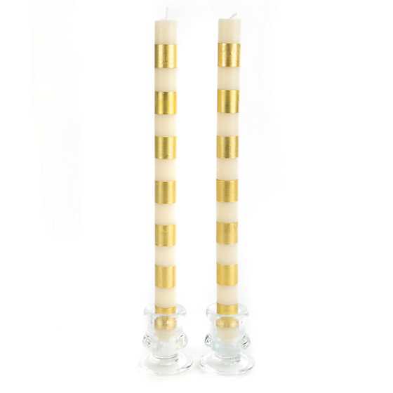 Mackenzie Childs DINNER CANDLES BANDS 12" SET OF 2 (2 Colors)