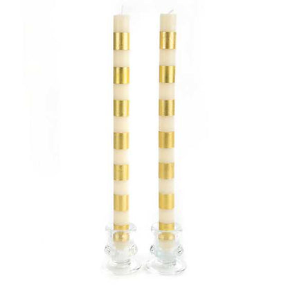 Mackenzie Childs DINNER CANDLES BANDS 12" SET OF 2 (2 Colors)