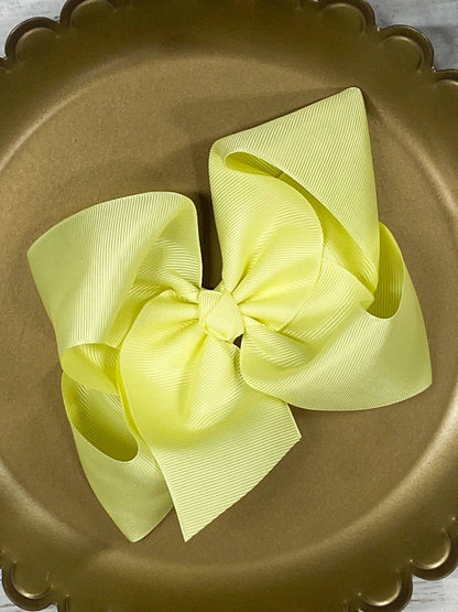 Hair Bow Oversize Grosgrain  Alligator Clip 5.5"