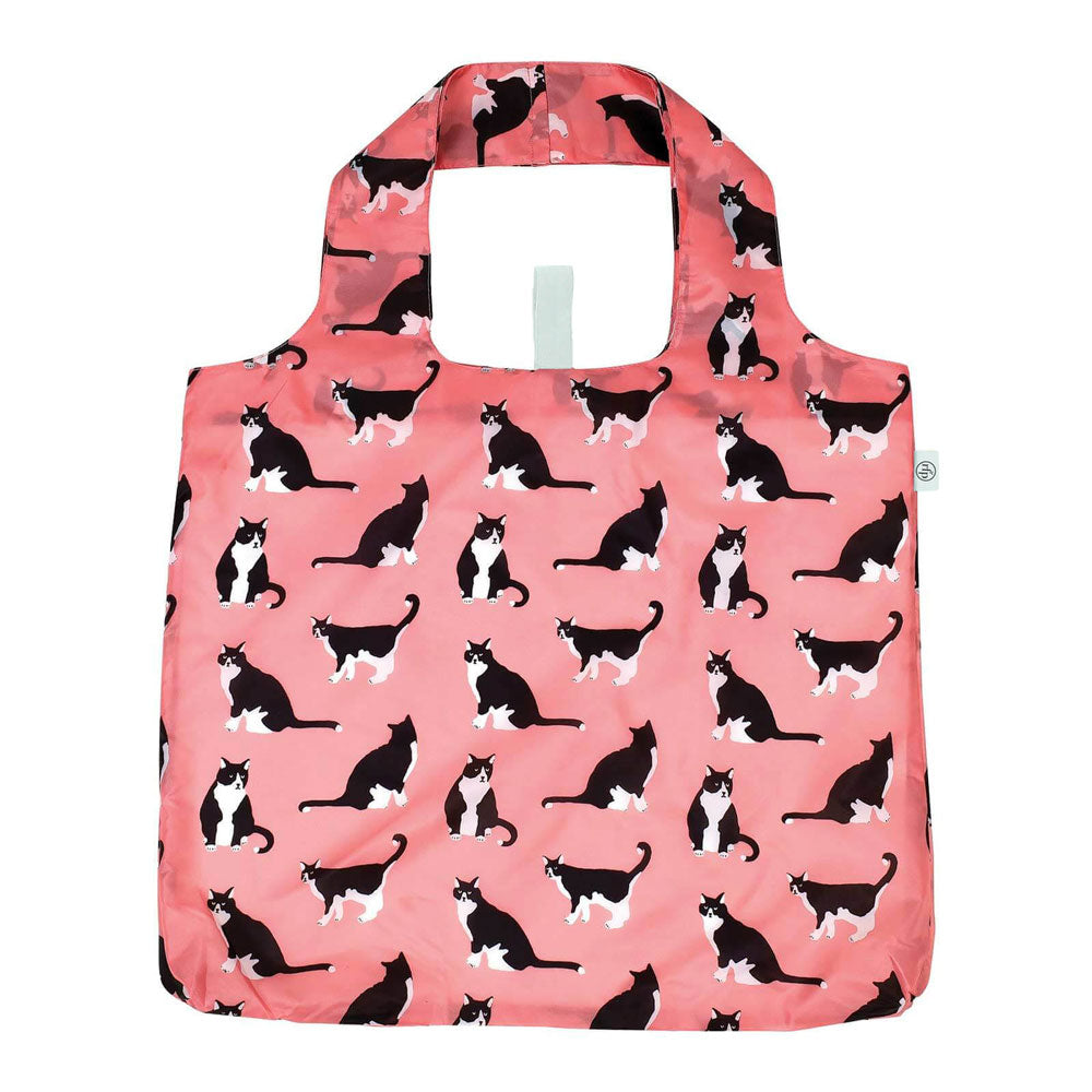 Shopping Bag Kitties Pink blu Reusable