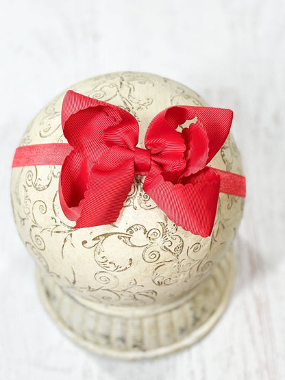 Bow Classic Scalloped - Headband - 4.5"