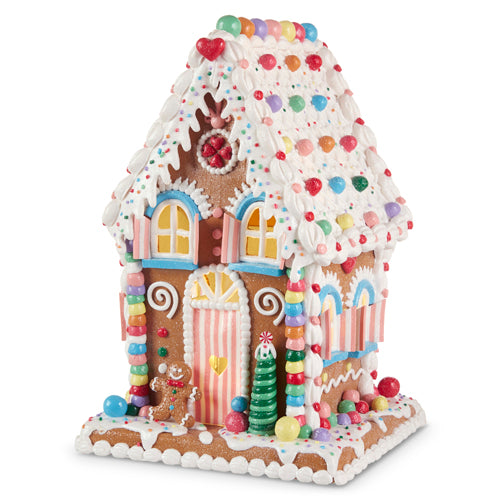multi color gingerbread house