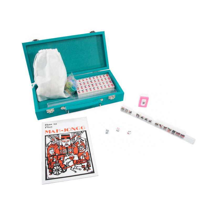 Mahjong Set Mini Travel Teal