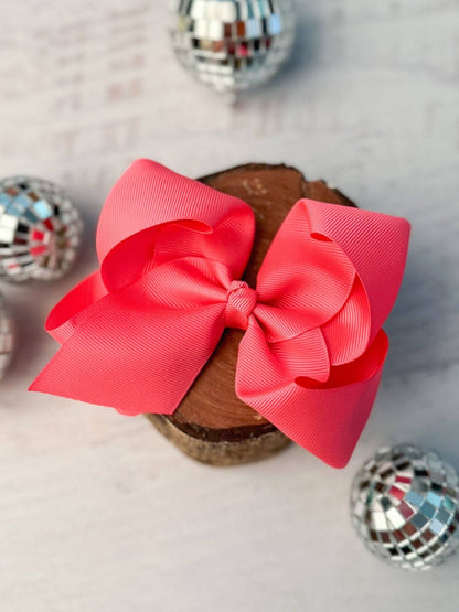 Hair Bow Classic Grosgrain Alligator Clip 4.5"