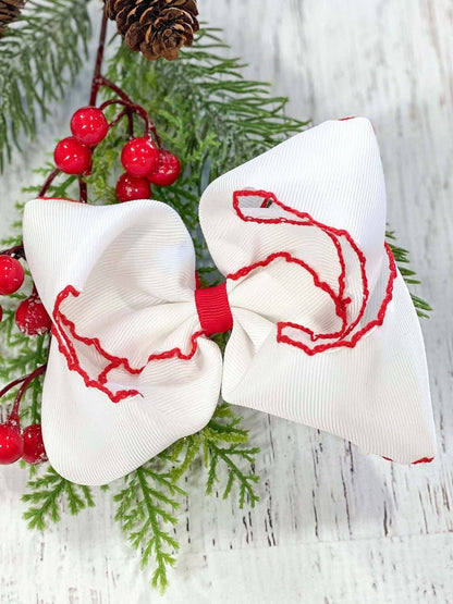 Hair Bows Classic Moonstitch Boutique Bows Girls Hair Accessories Clip or Headband