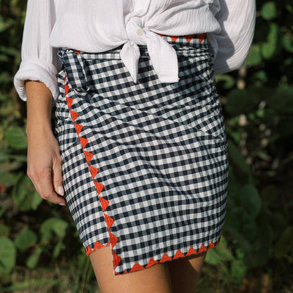 Sarong Marina Navy Gingham