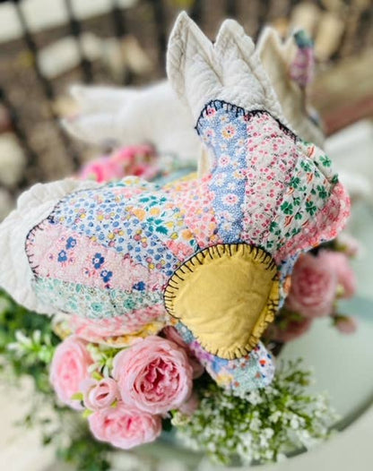 Easter Bunnies Vintage Fabric Upcycled Quilts