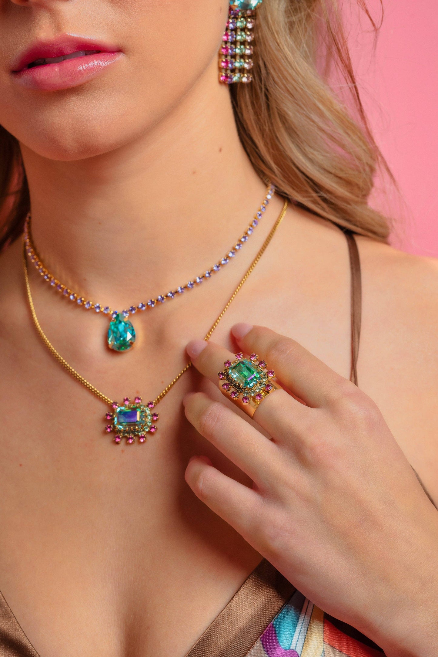 Sisi Necklace in Watermelon