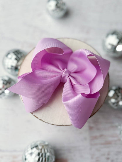 Hair Bow Oversize Grosgrain  Alligator Clip 5.5"