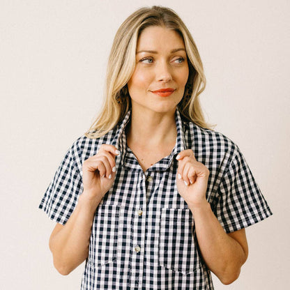 Dress Mini Getaway Navy Gingham