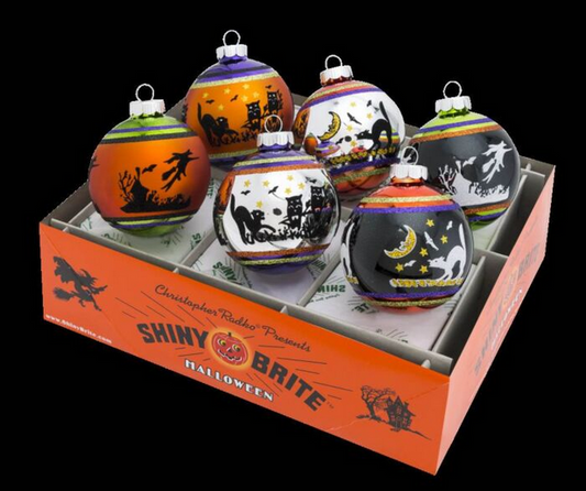 Orn Flocked Ombre Halloween