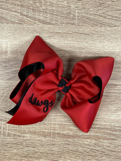 Hair Bow Double Layer School Spirit  Game Day Team