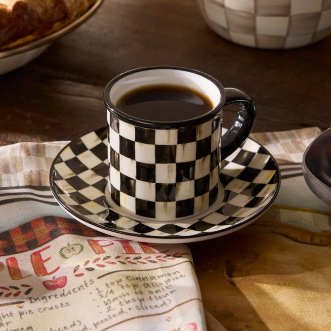 Mackenzie Childs Espresso Cup & Saucer