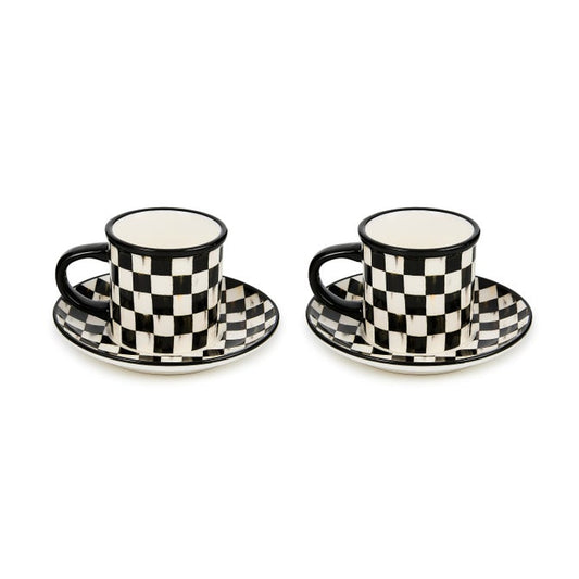 Mackenzie Childs Espresso Cup & Saucer