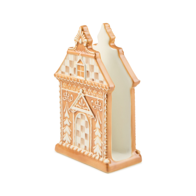 Mackenzie Childs Napkin Holder Gingerbread Mocha Check