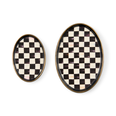 Mackenzie-Childs Trinket Dish Courtly Check Oval (2 Sizes)