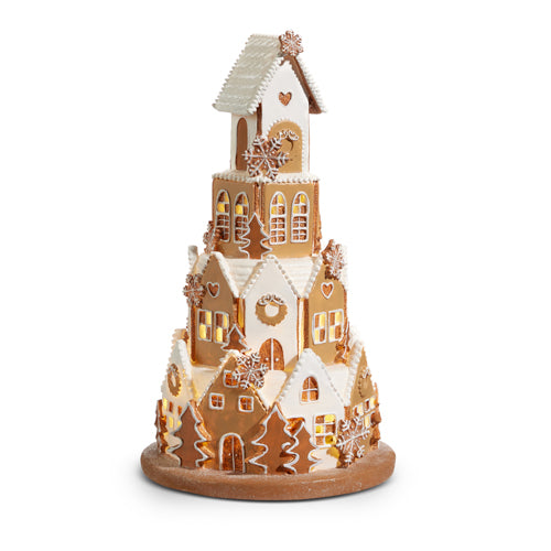 lighted gingerbread house 